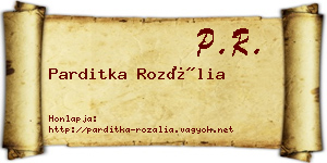 Parditka Rozália névjegykártya